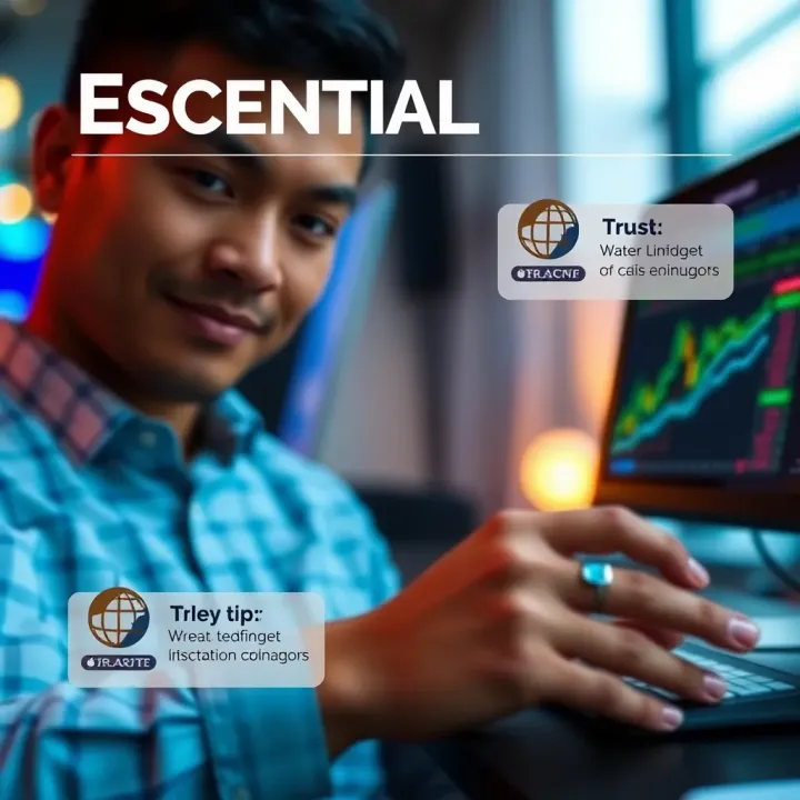 Essential Safety Tips and Trust Indicators for Online Trading Graphic showing key safety tips and trust indicators for online trading platforms