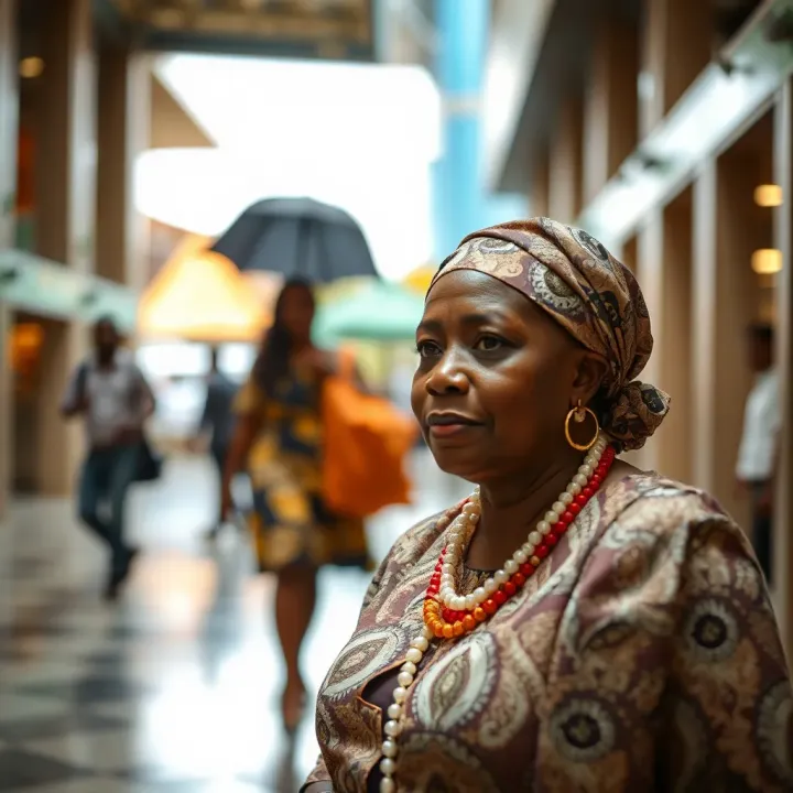 Abstract representation of philanthropic efforts and business impact in Nigeria's market