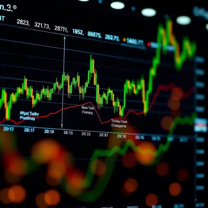 Graph illustrating market volatility spikes during the New York forex trading hours with annotations on trading strategy adjustments