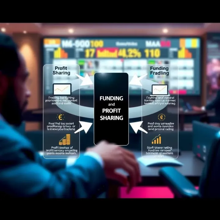 Conceptual graphic showing profit-sharing and funding flow tailored for Nigerian traders