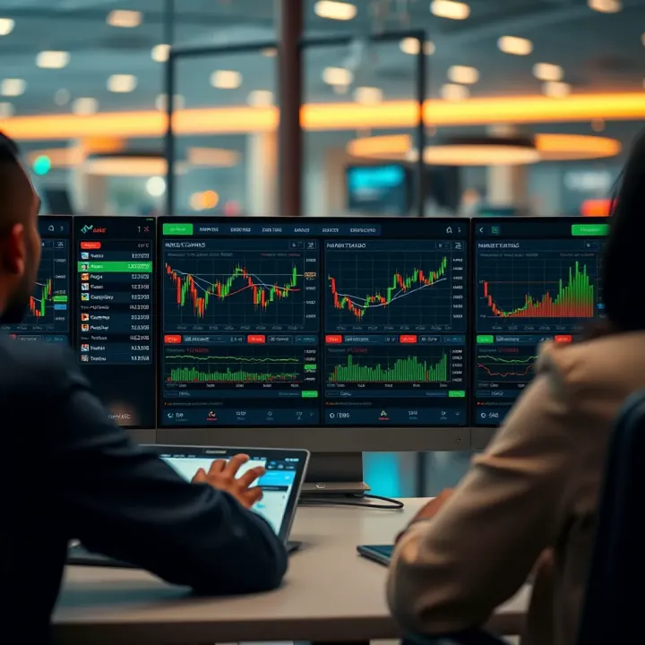 Overview of Maven proprietary trading firm platform interface with charts and trading options