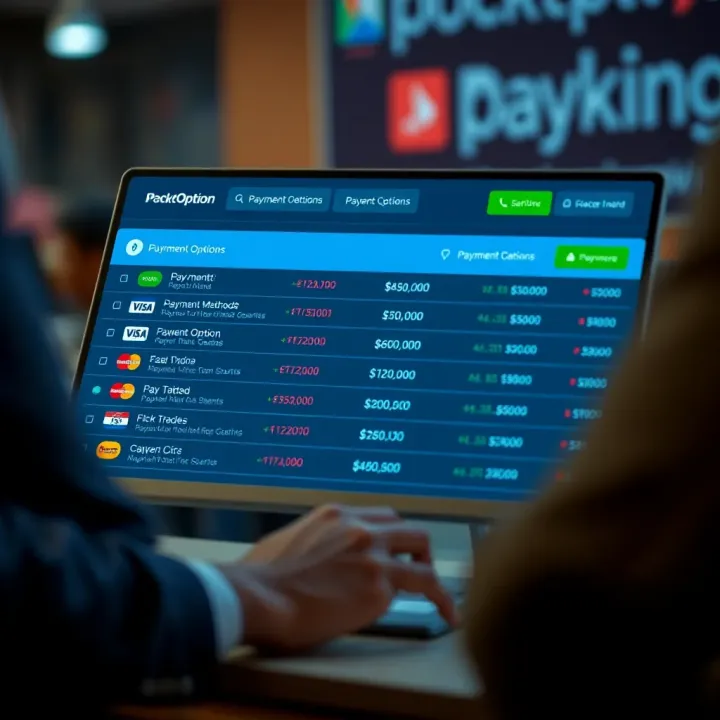 Visual representation of payment methods and currency options available for Nigerian traders on PocketOption