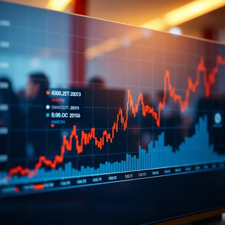 Graph showing fluctuating synthetic indices market trends