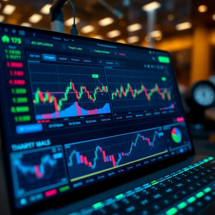 Dashboard showcasing TradingView widgets embedded in a custom application interface