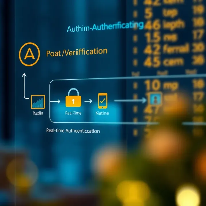 Diagram illustrating real-time verification flow for user authentication using multiple devices