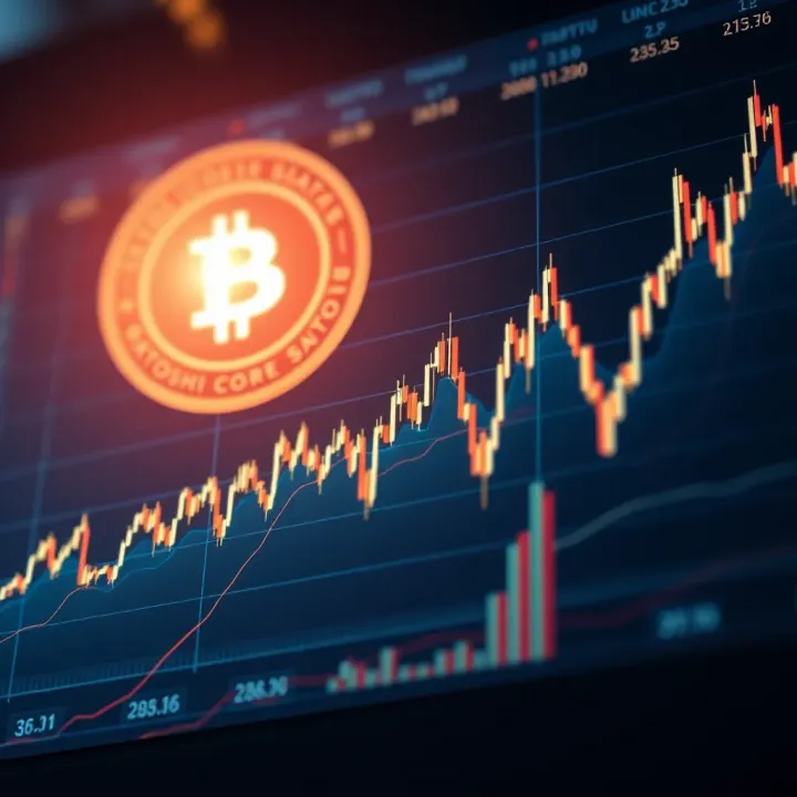 Graph illustrating Satoshi Core coin market trends and price fluctuations over time