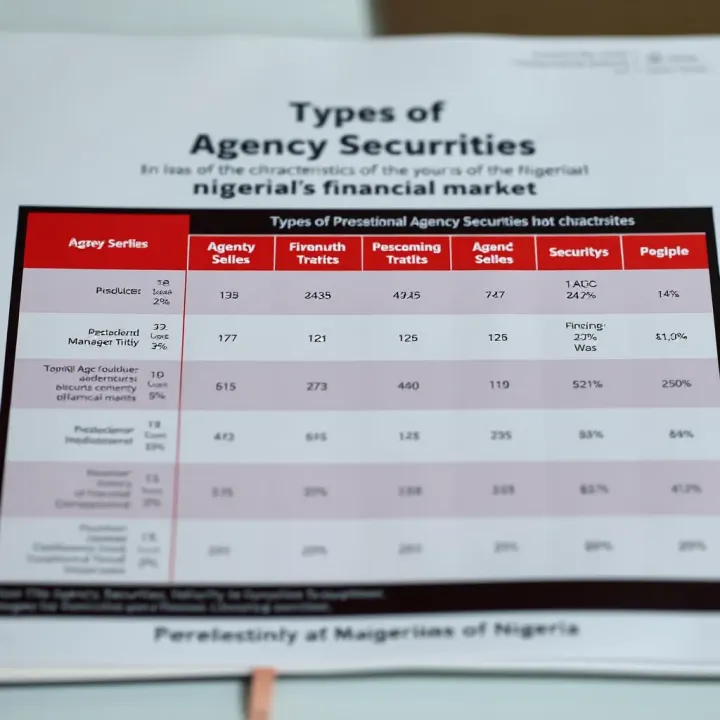 Types of Agency Securities in Nigeria's Financial Market Chart showing various types of agency securities and their characteristics in the Nigerian financial market