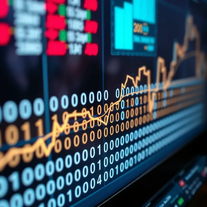 Diagram illustrating binary chart with rows of zeros and ones representing data patterns