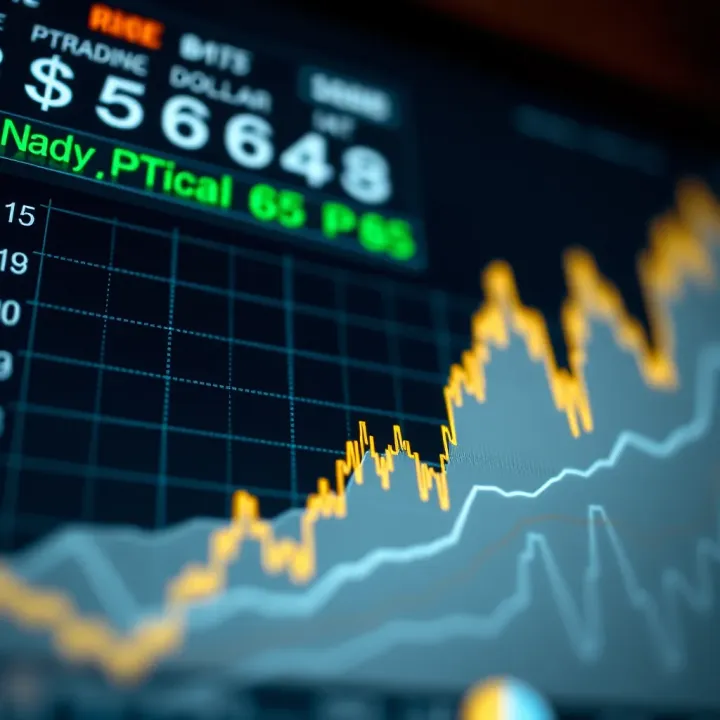 Graph showing fluctuations of Bitcoin price against US dollar over time