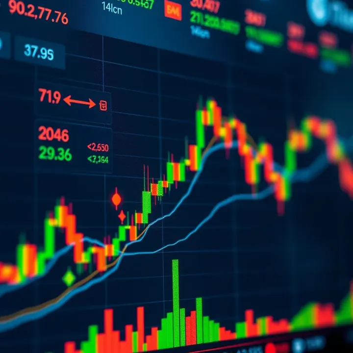 Chart displaying bitcoin price trends with highlighted signal points