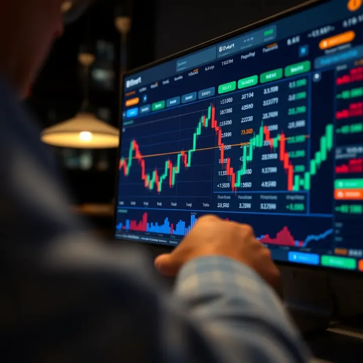 User interface of BitMart Exchange showing various cryptocurrency trading options and market data
