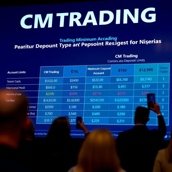 Chart showing different CM Trading account types and their deposit requirements for Nigerian investors