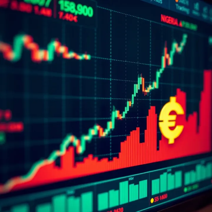 Graph illustrating cryptocurrency market trends with Nigerian currency symbol highlighting investment growth and risk management