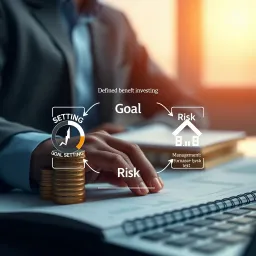 Defined-Benefit Investing: Goal Setting and Risk Management Conceptual diagram illustrating defined-benefit investing with goal setting and risk management elements