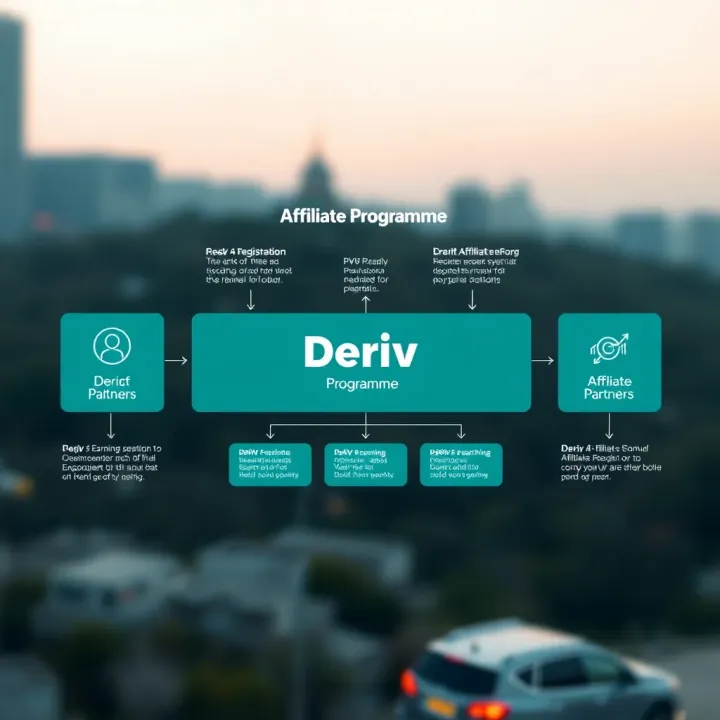 Diagram showing the flow of Deriv affiliate programme from registration to earnings