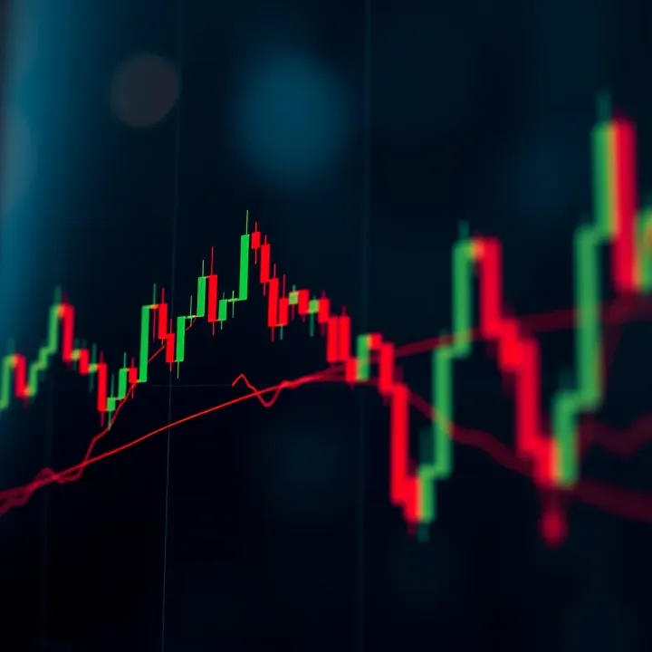 Forex trading graph with Fibonacci retracement lines indicating potential support and resistance zones