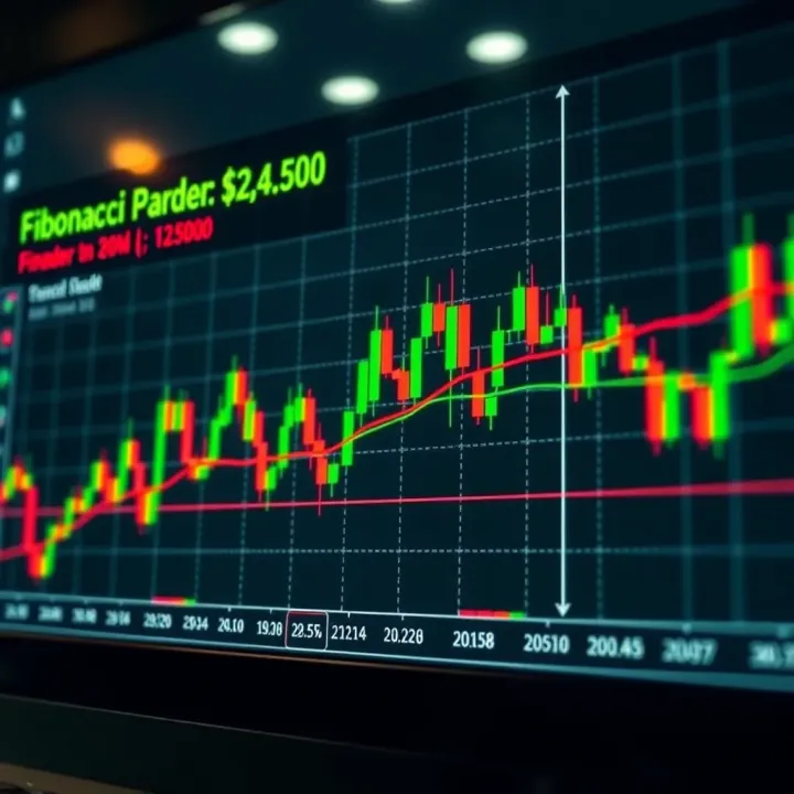 Chart showing Fibonacci retracement levels applied on a stock price movement in the Nigerian market