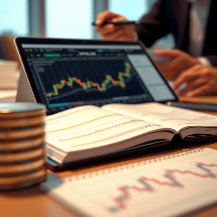 Conceptual visualization of financial risk management and decision-making tools