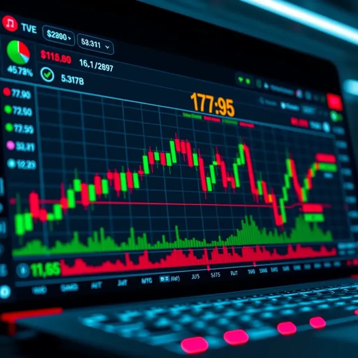 Graph displaying automated trading performance in cryptocurrency and forex markets