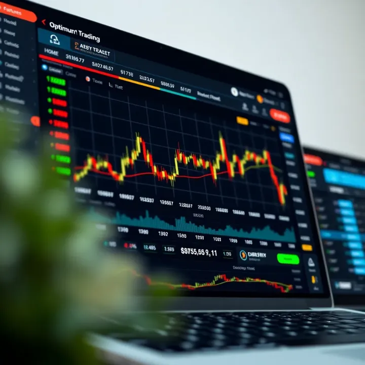 User interface of an online trading platform showing market data and investment options