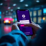 User entering login credentials into Pocket app on smartphone