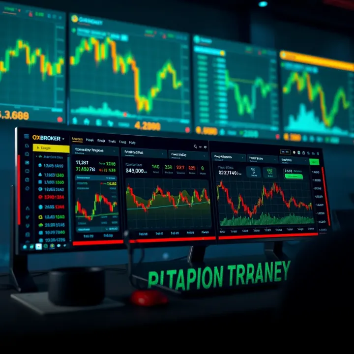 Overview of Trading Instruments on QXBroker Platform Dashboard showing forex, commodities, indices, and cryptocurrency trading options on QXBroker platform