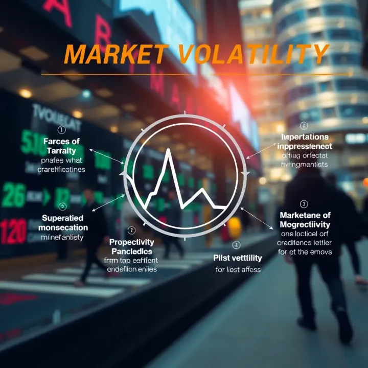 Diagram illustrating causes and effects of volatility in economic markets