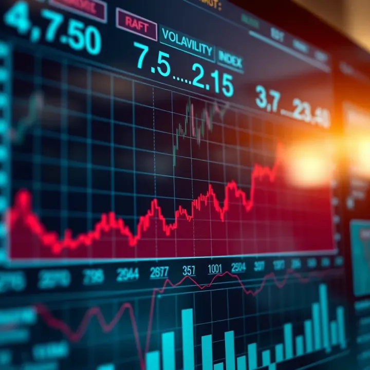 Trends and Fluctuations of the Volatility 75 Index Graph depicting fluctuations and trends in the Volatility 75 Index over time