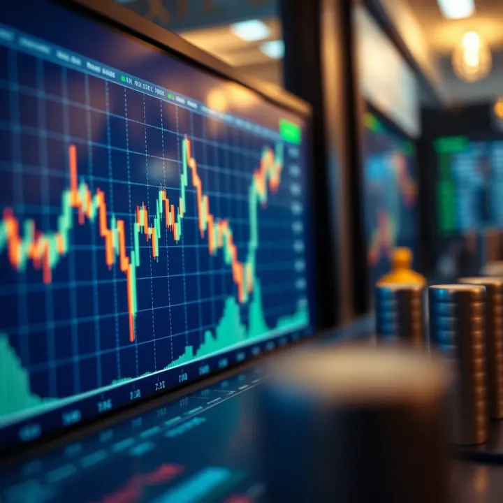 Graph showing cryptocurrency market trends influenced by major listing events