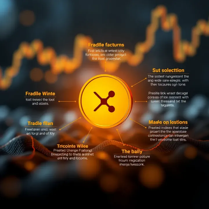 Conceptual diagram illustrating factors affecting XRP price predictions