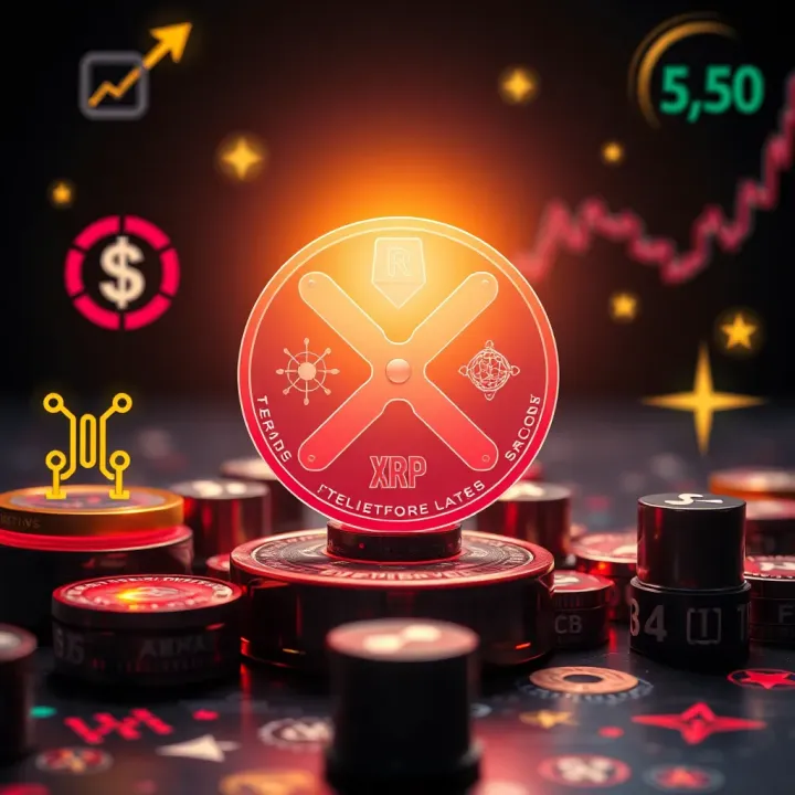 Key Technological and Regulatory Factors Shaping XRP Future Value Illustration of technological and regulatory factors influencing digital currency valuation with futuristic financial icons